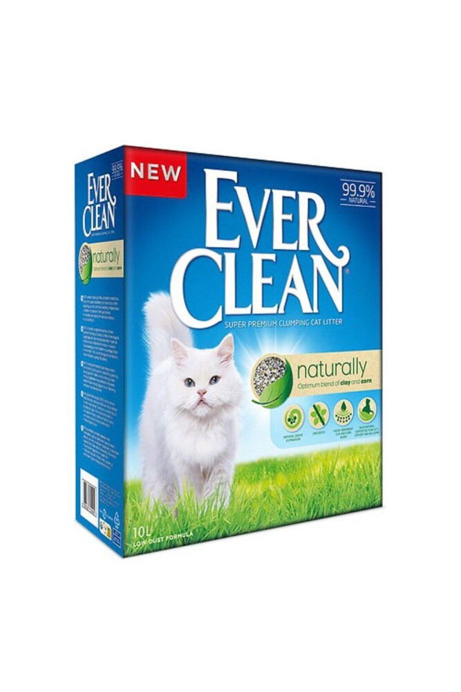 Ever Clean Naturally Doğal Koku Önleyici Parfümsüz Topaklanan Kedi Kumu 10 LT | SRC: Barcode: 5060412218856